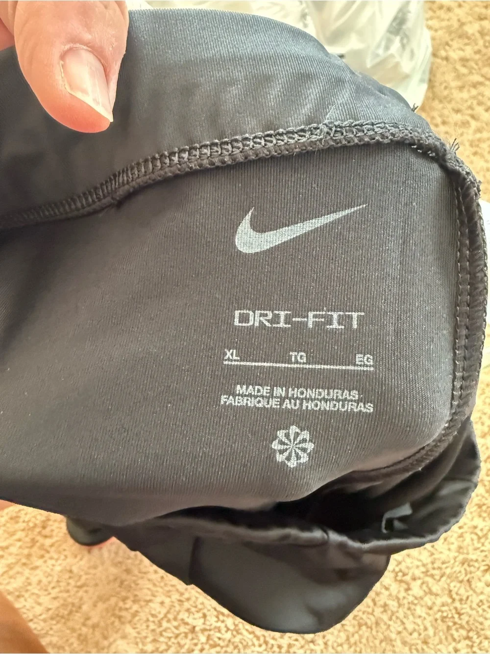 Nike Men’s Black Athletic Compression Shorts with White Swoosh